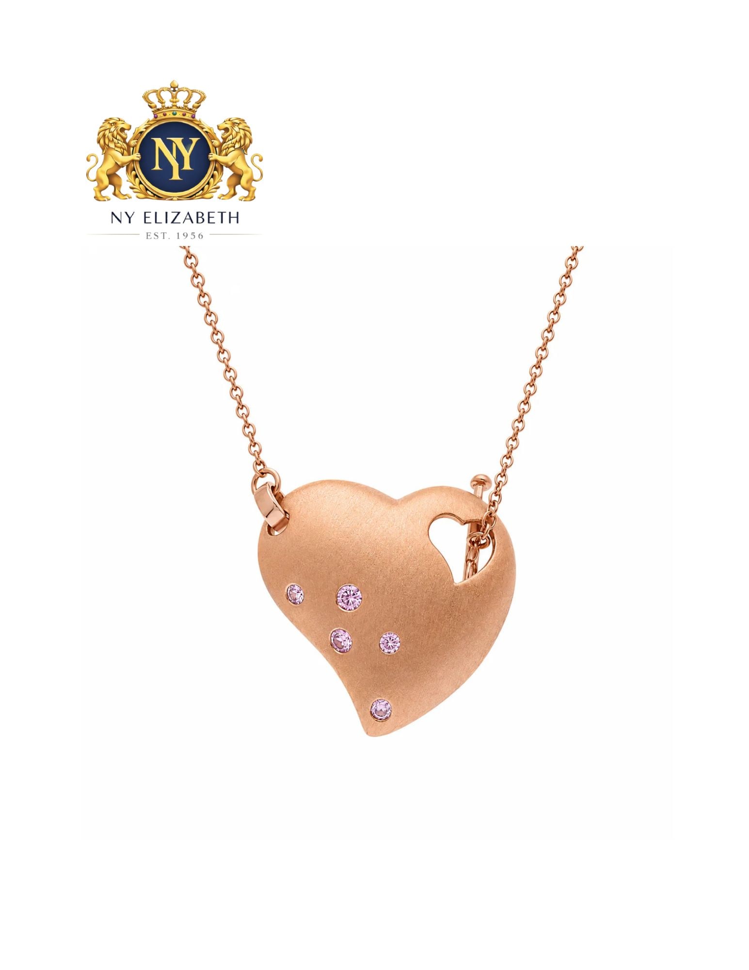 CLEARANCE-SILVER 925 ROSE GOLD PLATED HEART PENDANT NECKLACE: Clearance-Silver 925 Rose Gold Plated CZ Heart Pendant Necklace Metal: 925 Sterling Silver Plating: Nickel Free Rhodium Plated Stone: Cubic Zirconia Stones Length: 16 + 2 Inches Extension Accessories: