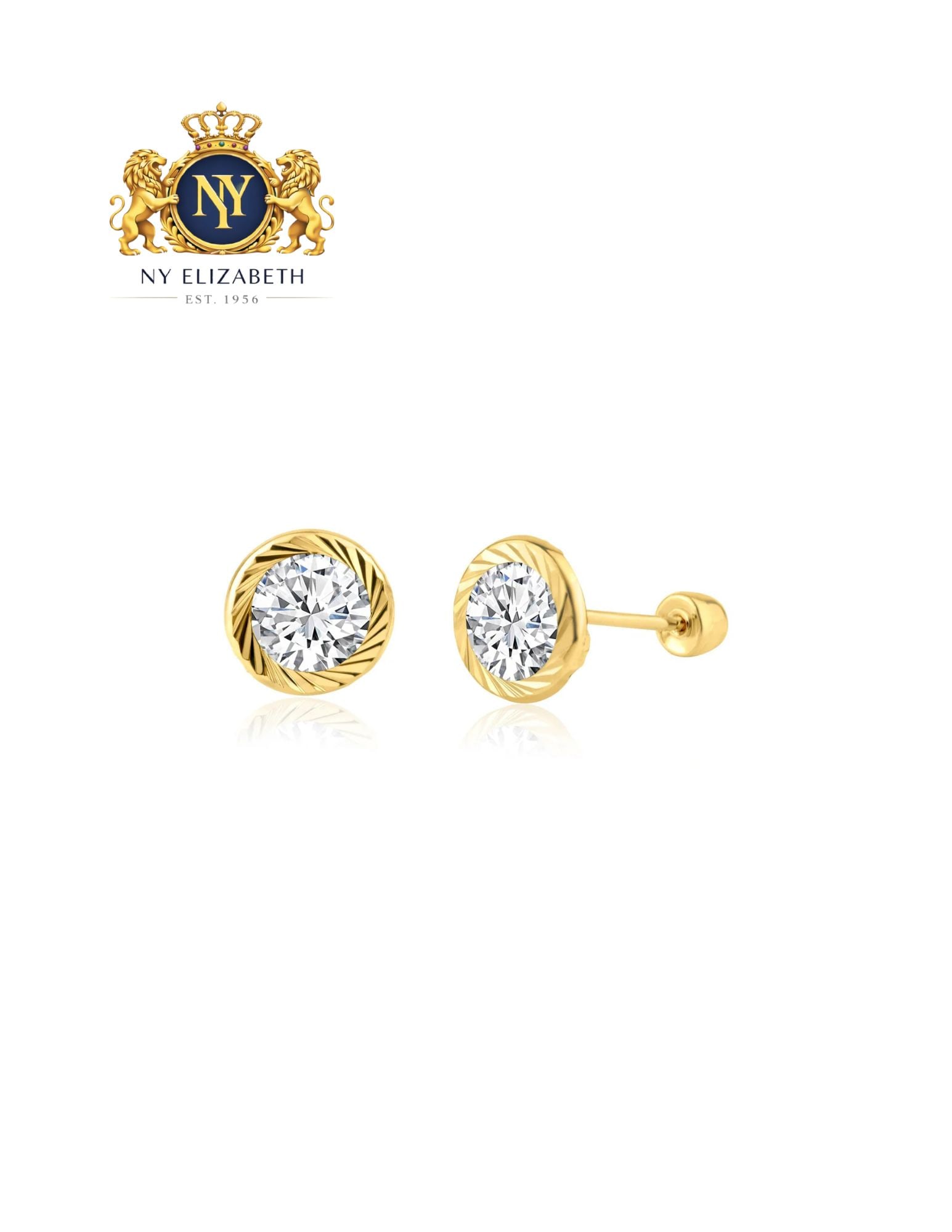 14 KARAT YELLOW GOLD DC BEZEL SCREW BACK EARRING: 14 Karat Yellow Gold CZ DC Bezel Screw Back Earring Metal: 14K Gold Stone: CZ Stones Dimensions: 6.2mm Length: None Accessories: None Notice: When purchasing pre-owned goods, please refer to the ph