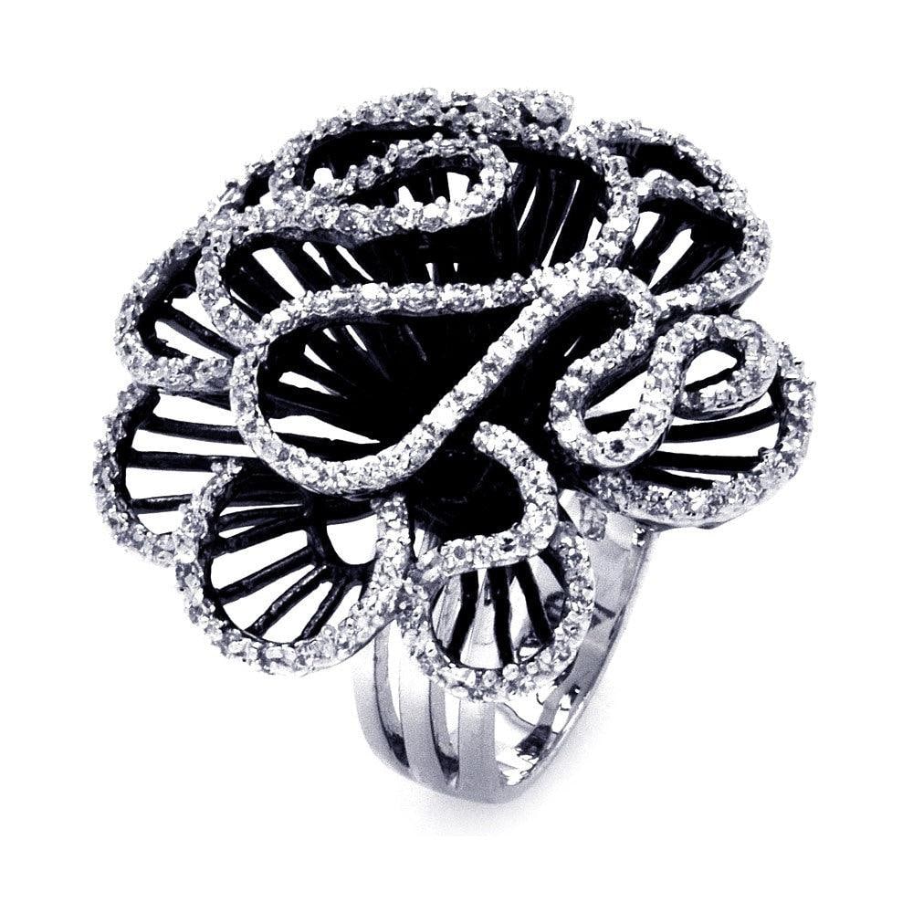 CLEARANCE - SILVER 925 RHODIUM AND BLACK RHODIUM PLATED 2 TONED RING: Clearance - Silver 925 Rhodium and Black Rhodium Plated 2 Toned CZ Ring Metal: 925 Sterling Silver Plating: Nickel Free Rhodium Plated Stone: CZ Stone Ring Size:: 7 US Accessories: None Notice: Whe