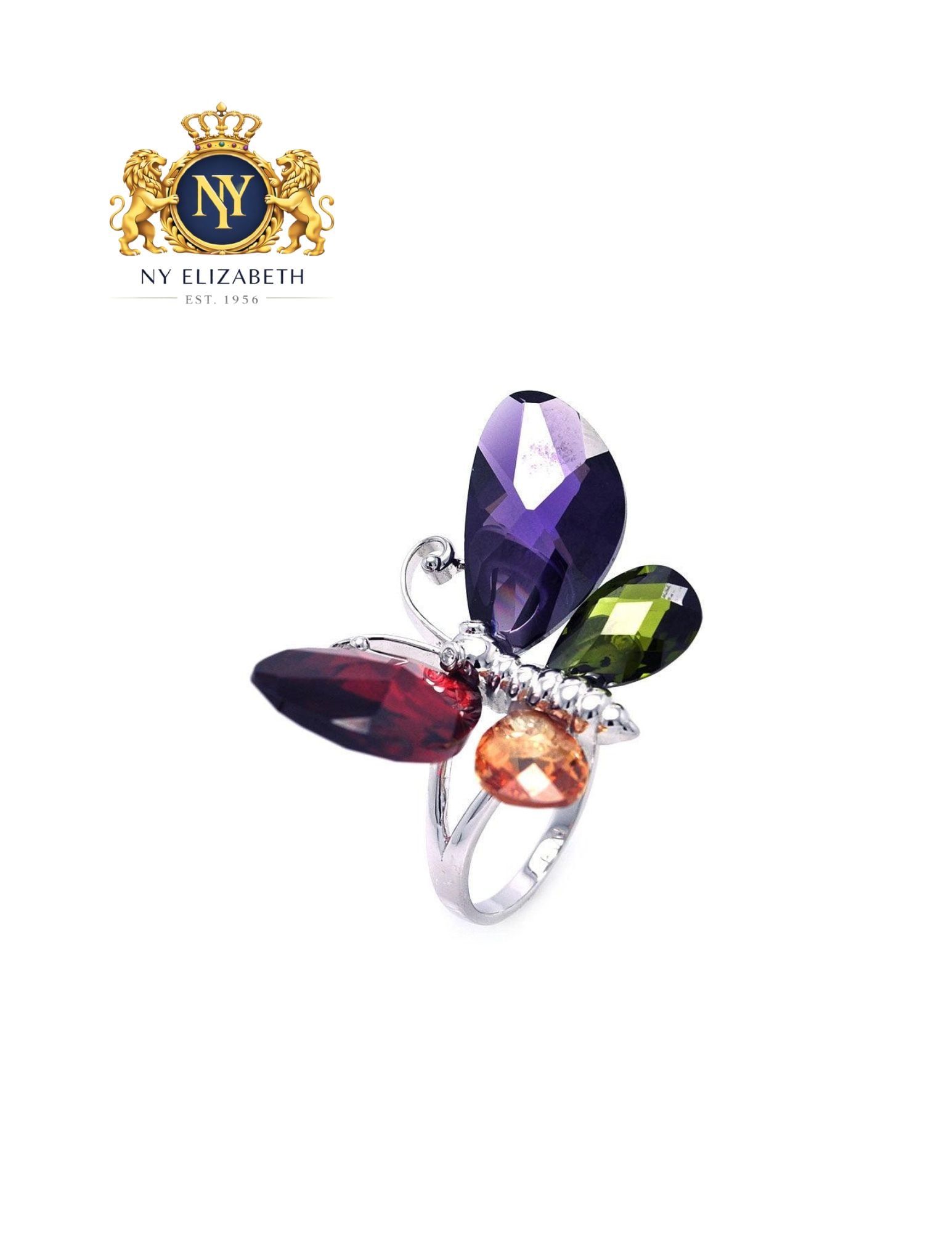 CLEARANCE-SILVER 925 RHODIUM PLATED MULTI COLORED RING: Clearance-Silver 925 Rhodium Plated Multi Colored CZ Ring Metal: 925 Sterling Silver Plating: Nickel Free Rhodium Plated Stone: 6 Mutil Color CZ Ring Size:: 7 US Accessories: None Notice: When purc