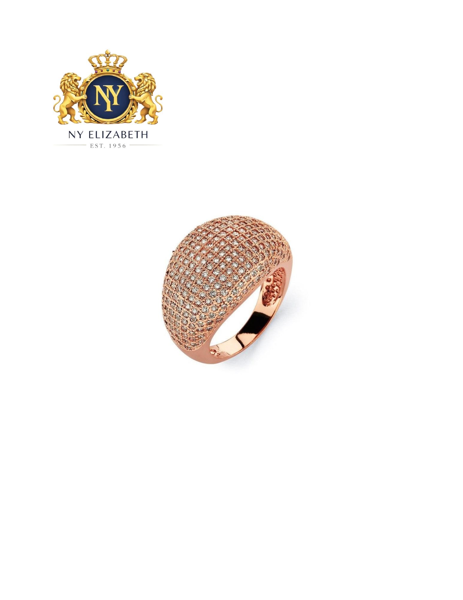 SILVER 925 ROSE GOLD PLATED CLEAR BAND RING: Silver 925 Rose Gold Plated Clear CZ Band Ring Metal: 925 Sterling Silver Plating: Nickel Free Rose Gold Plated Stone: CZ Stones Ring Size:: 8 US Accessories: None Notice: When purchasing pre-owned