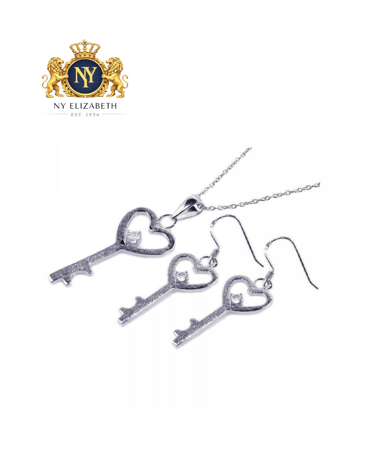 SILVER 925 RHODIUM PLATED EARRING AND NECKLACE SET: Silver 925 Rhodium Plated CZ Earring and Necklace Set Metal: 925 Sterling Silver Plating: Nickel Free Rhodium Plated Stone: CZ Stones Dimensions: N/A Length: None Accessories: None Notice: When