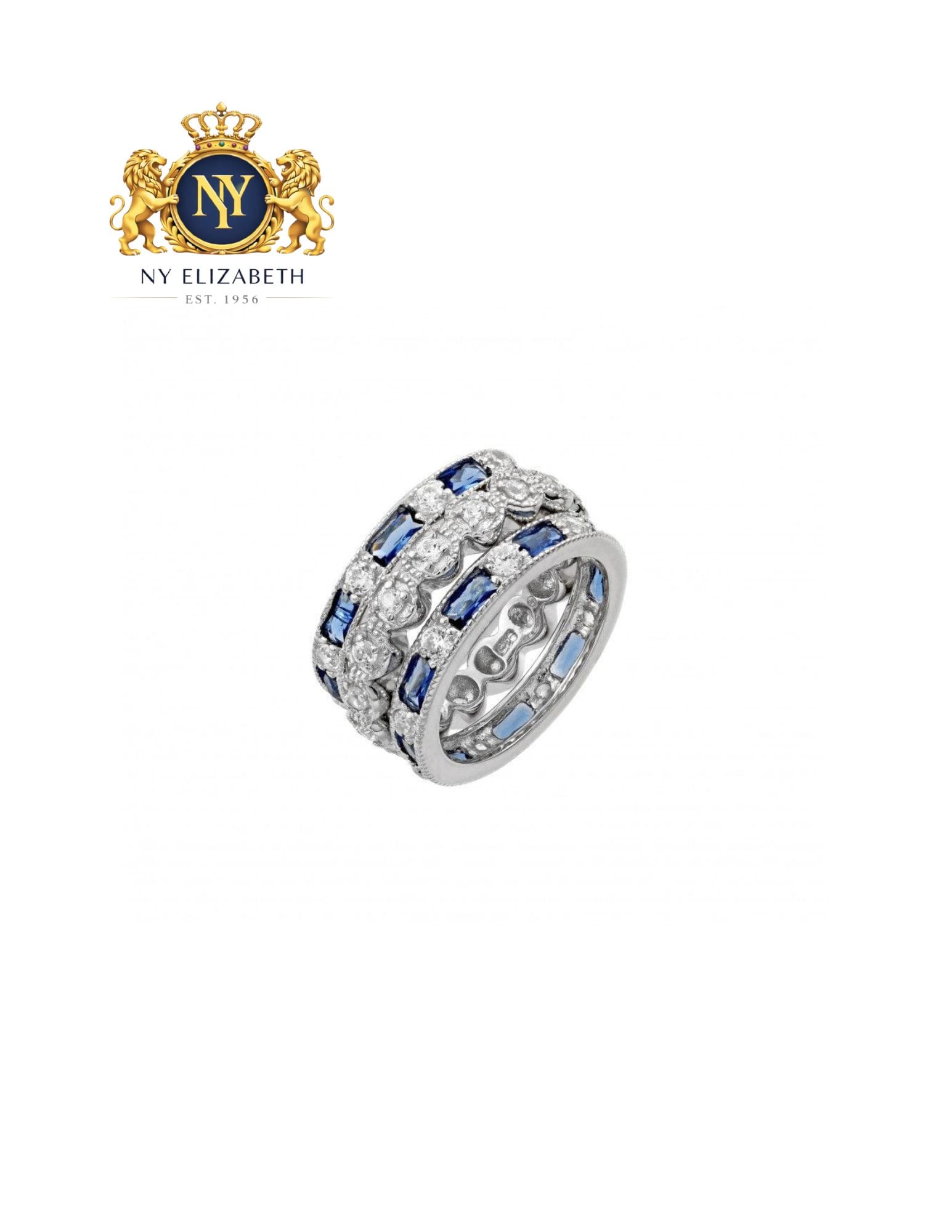 SILVER 925 RHODIUM PLATED BLUE AND ROUND CLEAR RING: Silver 925 Rhodium Plated Blue and Round Clear CZ Ring Metal: 925 Sterling Silver Plating: Nickel Free Rhodium Plated Stone: Clear CZ Stones Ring Size:: 7 US Accessories: None Notice: When purchasi