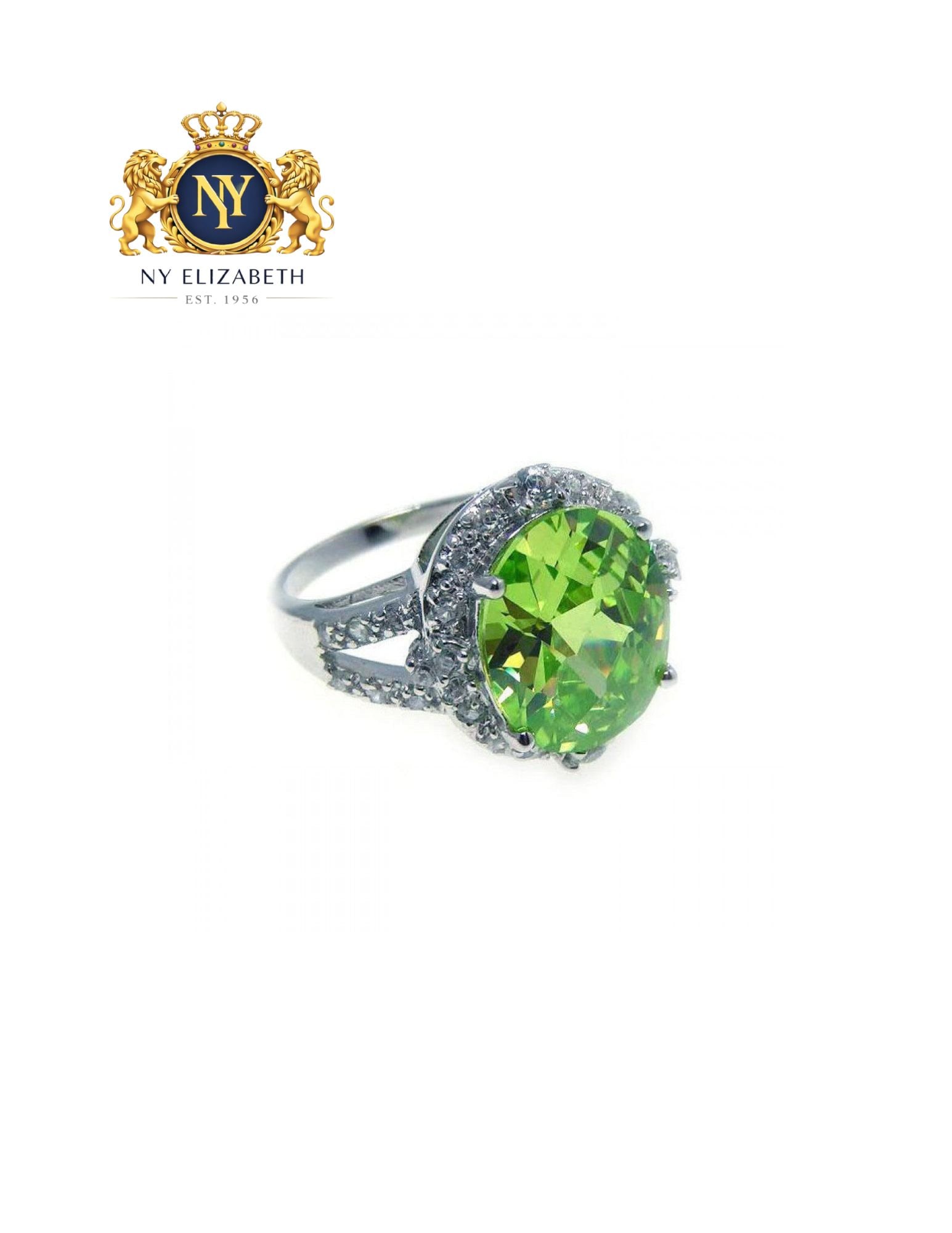 SILVER 925 RHODIUM PLATED ROUND GREEN CENTER RING: Silver 925 Rhodium Plated Round Green Center CZ Ring Metal: 925 Sterling Silver Plating: Nickel Free Rhodium Plated Stone: CZ Stones Ring Size:: 8 US Accessories: None Notice: When purchasing pre-o