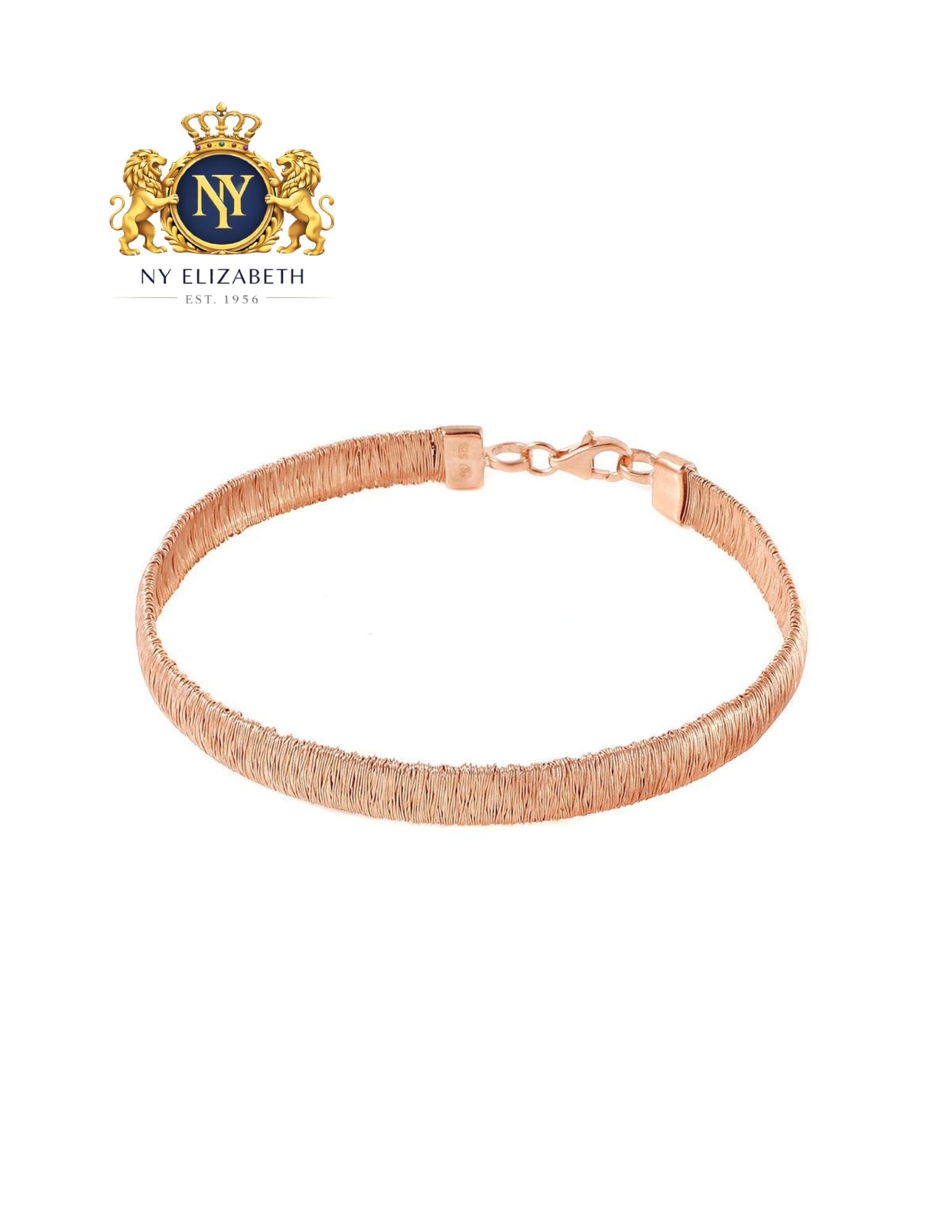 SILVER 925 ROSE GOLD PLATED WHEAT THIN ITALIAN BRACELET: Silver 925 Rose Gold Plated Wheat Thin Italian Bracelet Metal: 925 Sterling Silver Plating: Nickel Free Rose Gold Plated Weight: 7.7 grams Length: None Accessories: None Notice: When purchasing pre