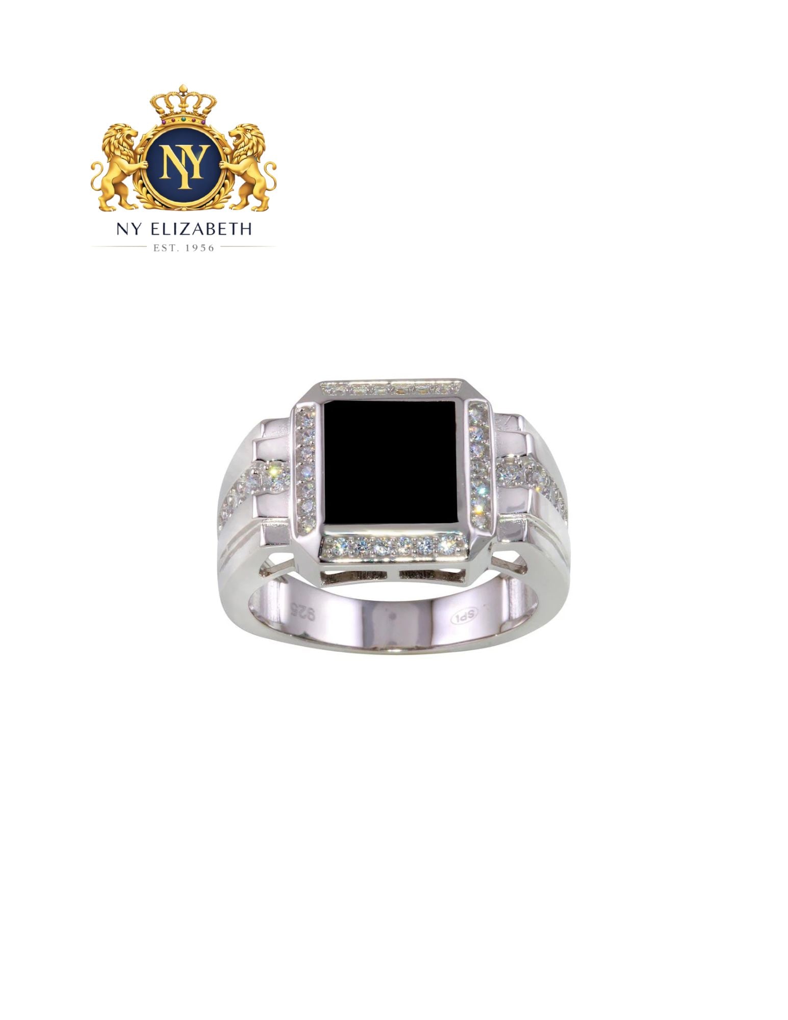 RHODIUM PLATED 925 STERLING SILVER SQUARE RING WITH CZ: Rhodium Plated 925 Sterling Silver Square Ring with CZ Metal: 925 Sterling Silver Plating: Nickel Free Rhodium Plated Stone: Cubic Zirconia Stones Ring Size:: 11 US Accessories: None Notice: When p