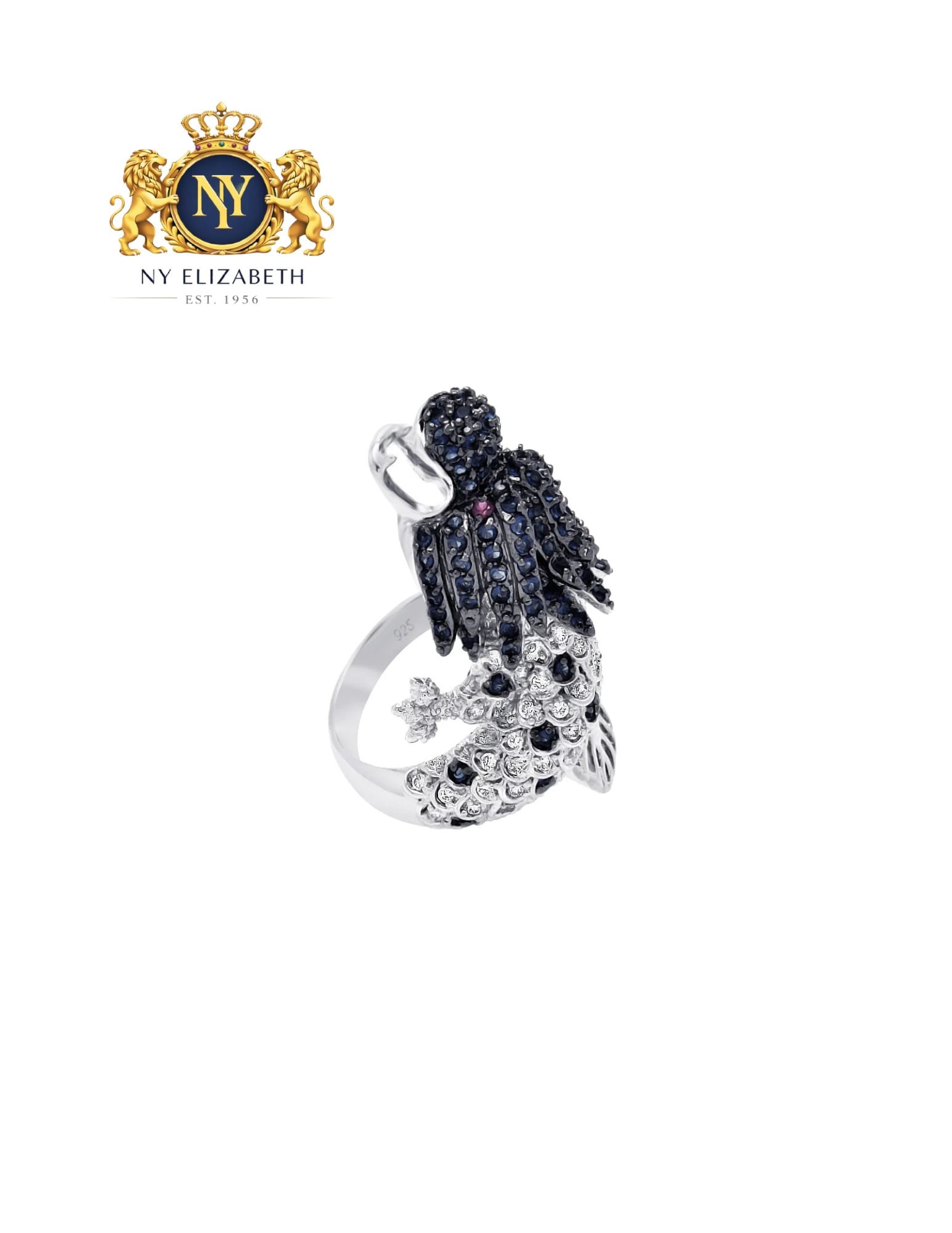 CLEARANCE - SILVER 925 RHODIUM AND BLACK RHODIUM PLATED RING: Clearance - Silver 925 Rhodium and Black Rhodium Plated CZ Ring Metal: 925 Sterling Silver Plating: Nickel Free Rhodium Plated Stone: CZ Stones Ring Size:: 6 US Accessories: None Notice: When purch