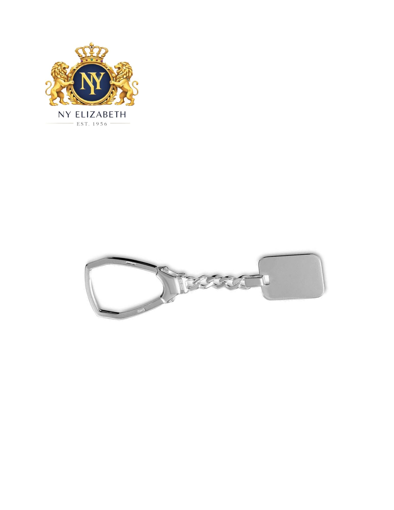 SILVER 925 HIGH POLISHED RECTANGLE KEY CHAIN - 3