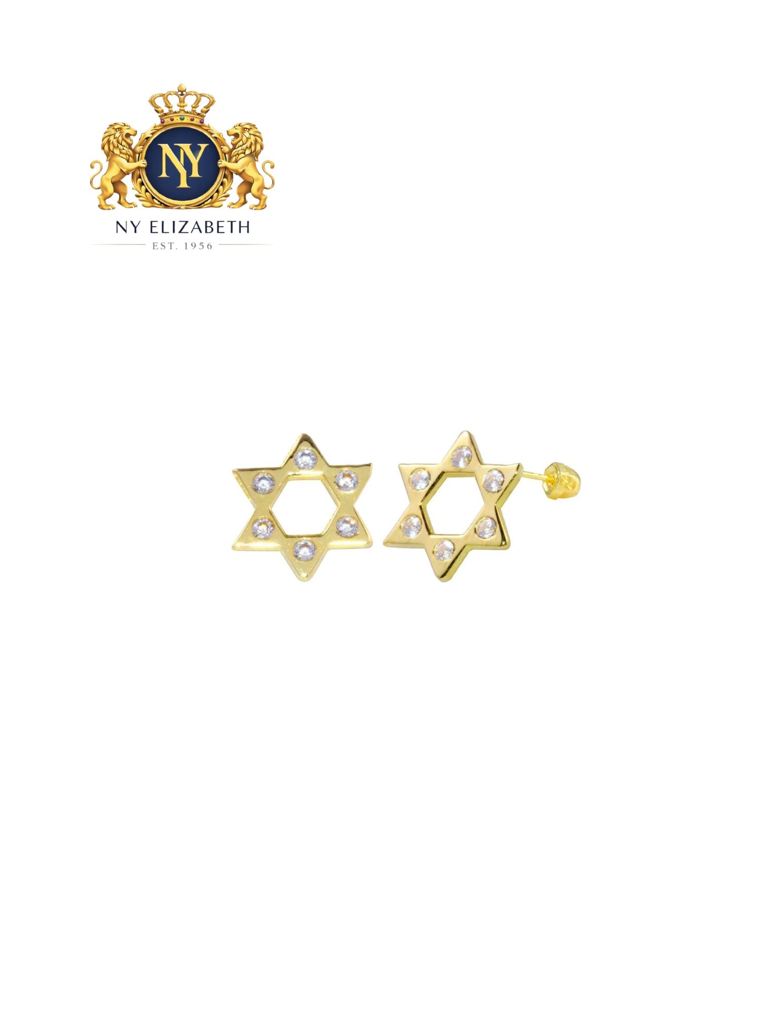 14 KARAT YELLOW GOLD STAR OF DAVID EARRING: 14 Karat Yellow Gold CZ Star of David Earring Metal: 14 Karat Gold Stone: CZ Stones Dimensions: 5.7mm Length: None Accessories: None Notice: When purchasing pre-owned goods, please refer to the pho