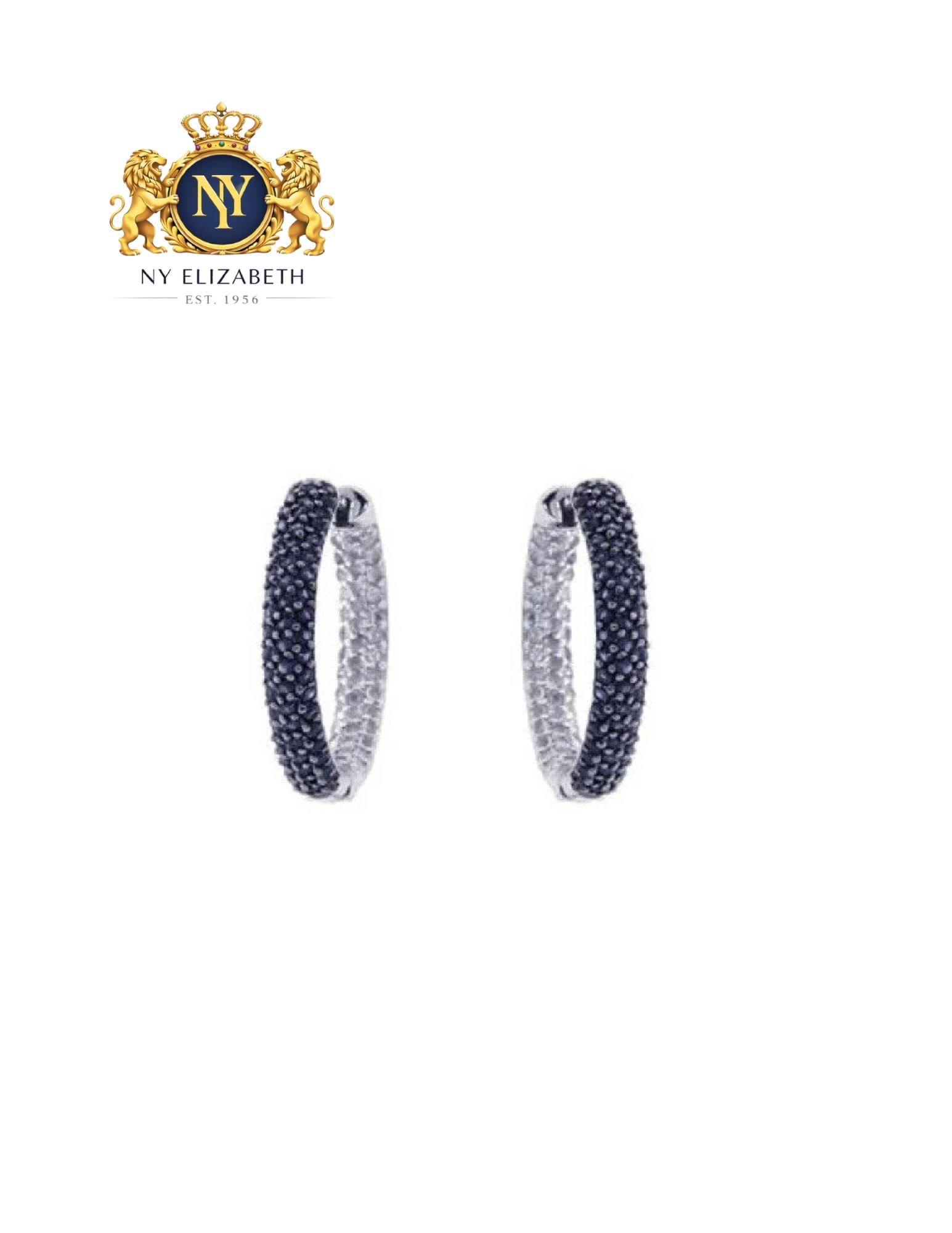 SILVER 925 RHODIUM PLATED ROUND HOOP EARRINGS: Silver 925 Rhodium Plated Round CZ Hoop Earrings Metal: 925 Sterling Silver Plating: Nickel Free Rhodium Finish Stone: CZ Stones Dimensions: 24mm x 4mm Length: None Accessories: None Notic
