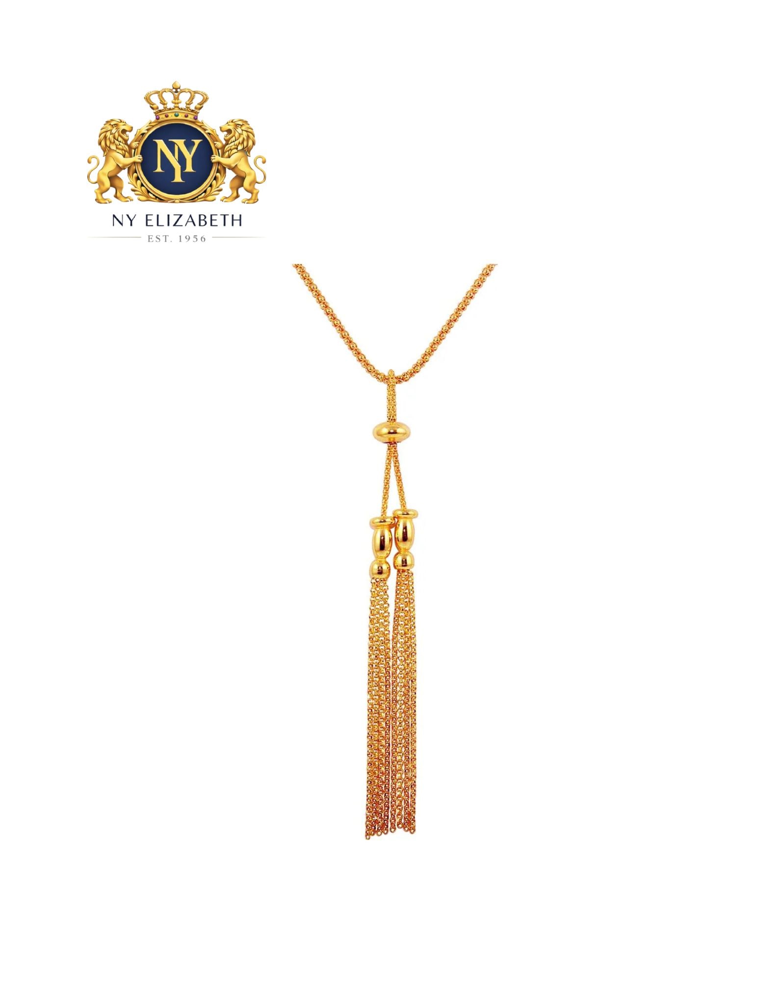 925 STERLING SILVER TWO TASSEL DANGLING NECKLACE: 925 Sterling Silver Two Tassel Dangling Necklace Metal: 925 Sterling Silver Plating: Rose Gold Plated Dimensions: Chain: 1.9 mm, Bead 3.9mm x 7.5mm,Long Bead: 11.6mm x 5mm Length: 16Inches +1Inches ex