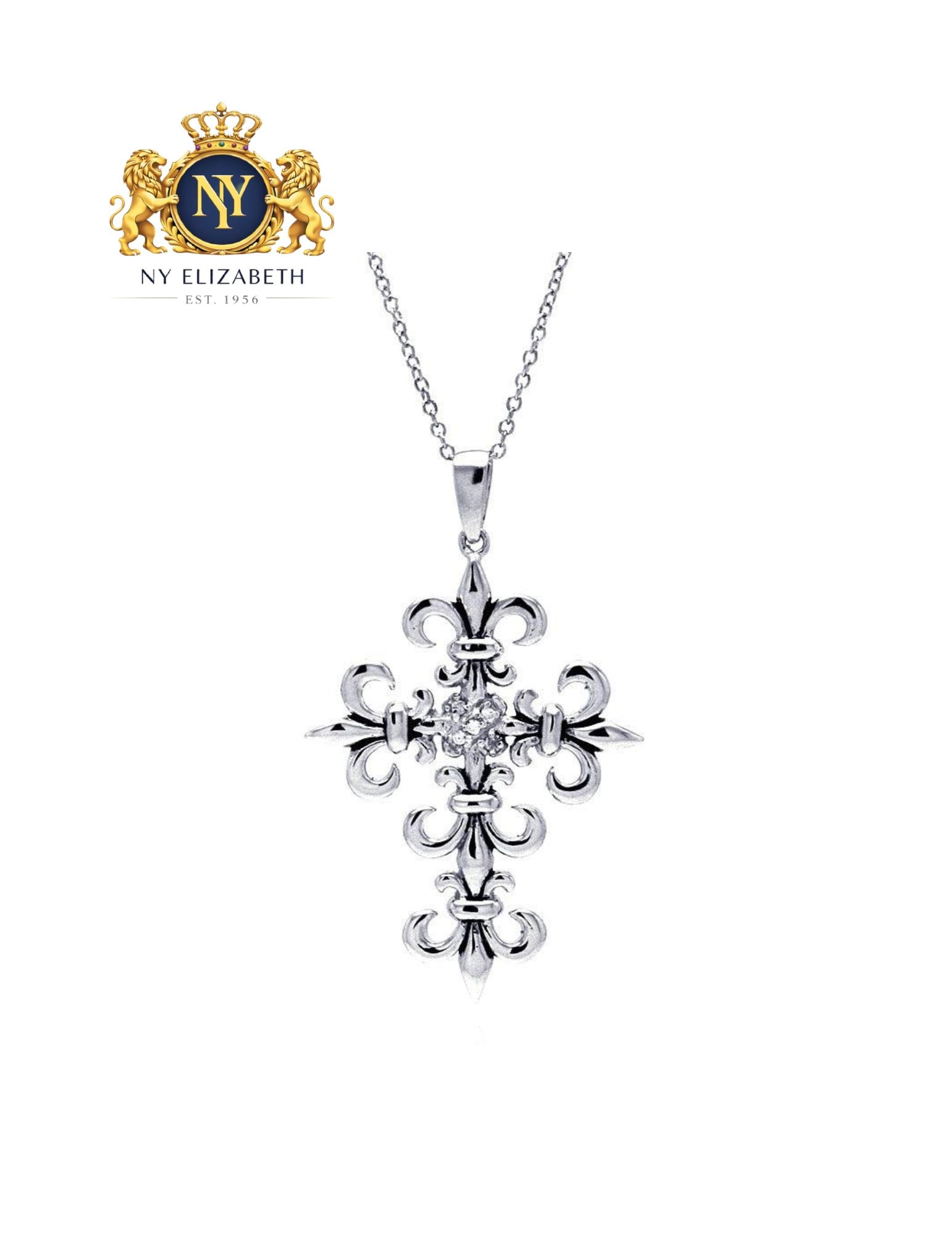 SILVER 925 RHODIUM PLATED CELTIC CROSS PENDANT NECKLACE: Silver 925 Rhodium Plated Celtic Cross Pendant Necklace Metal: 925 Sterling Silver Plating: Nickel Free Rhodium Plated Stone: Cubic Zirconia Stones Length: 16 + 2 Inches Extension Accessories: None