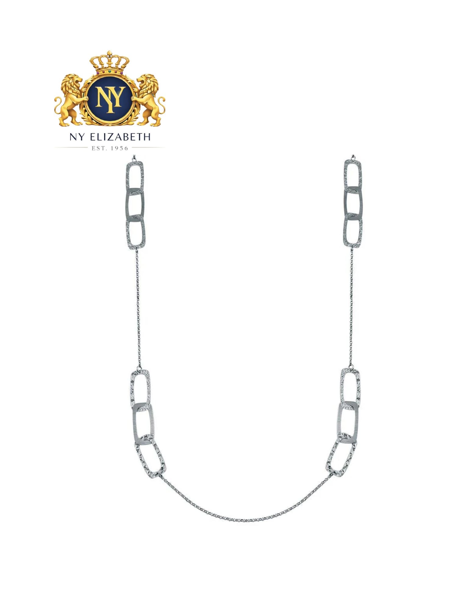 RHODIUM PLATED 925 STERLING SILVER DC NECKLACE: Rhodium Plated 925 Sterling Silver DC Necklace Metal: 925 Sterling Silver Plating: Nickel Free Rhodium Plated Length: 31 Inches Adjustable Accessories: None Notice: When purchasing pre-owned goods,