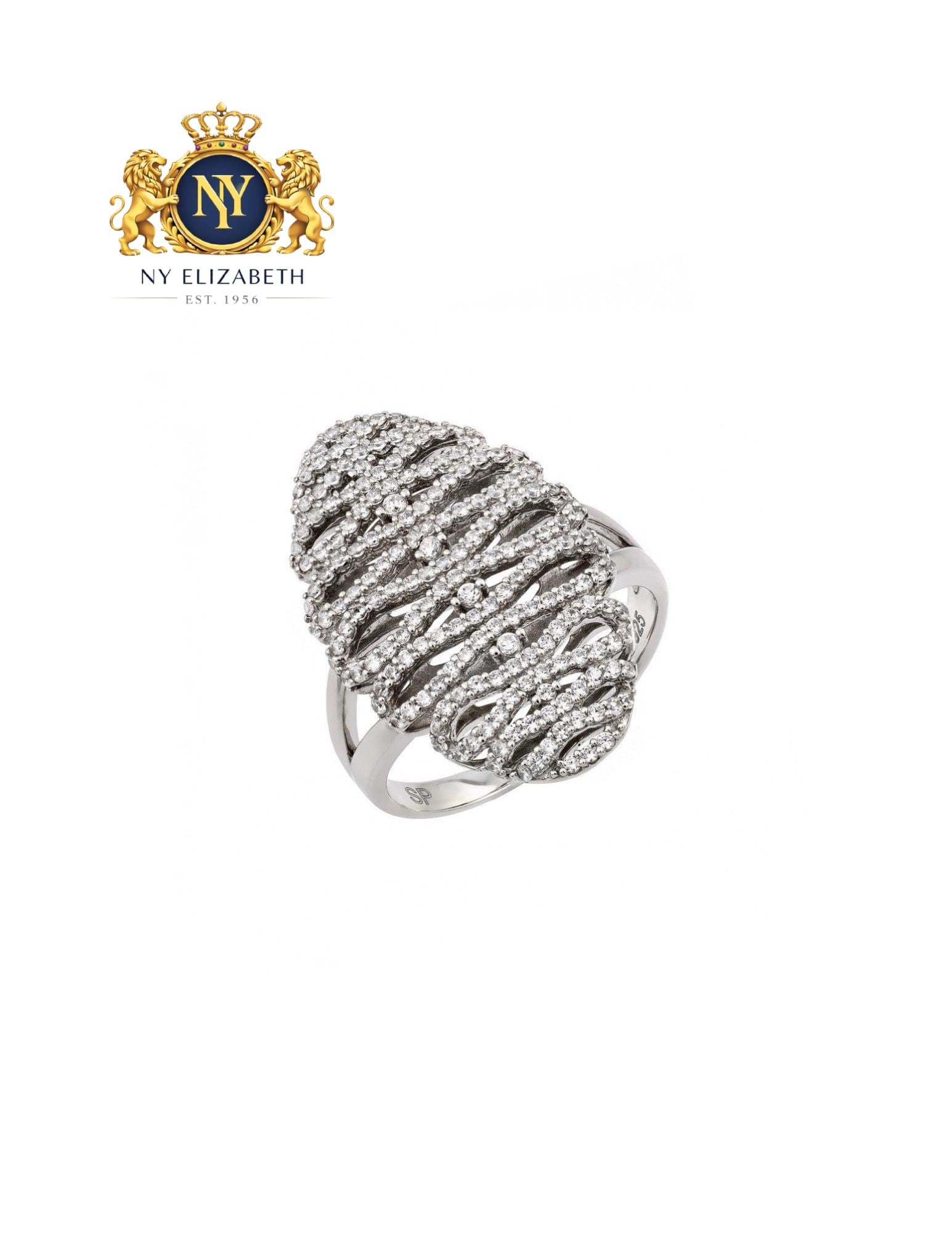 SILVER 925 RHODIUM PLATED MICRO PAVE RING: Silver 925 Rhodium Plated Micro Pave CZ Ring Metal: 925 Sterling Silver Plating: Nickel Free Rhodium Plated Stone: Clear CZ Stones Ring Size:: 5 US Accessories: None Notice: When purchasing pre-owned