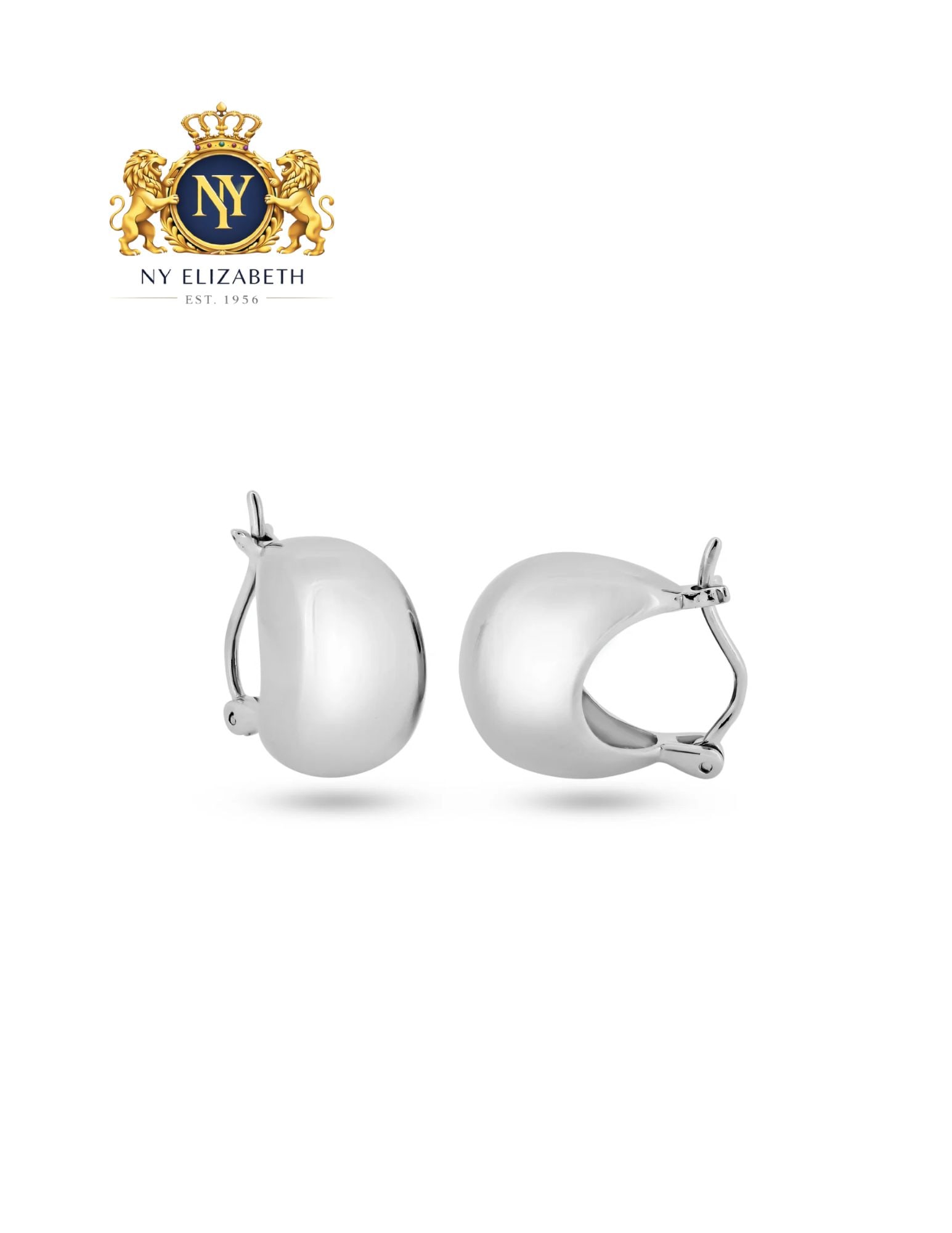 RHODIUM PLATED 925 STERLING SILVER HOOP EARRINGS: Rhodium Plated 925 Sterling Silver Hoop Earrings Metal: 925 Sterling Silver Plating: Rhodium Plated Dimensions: 15mm x 19mm Length: None Accessories: None Notice: When purchasing pre-owned goods, p