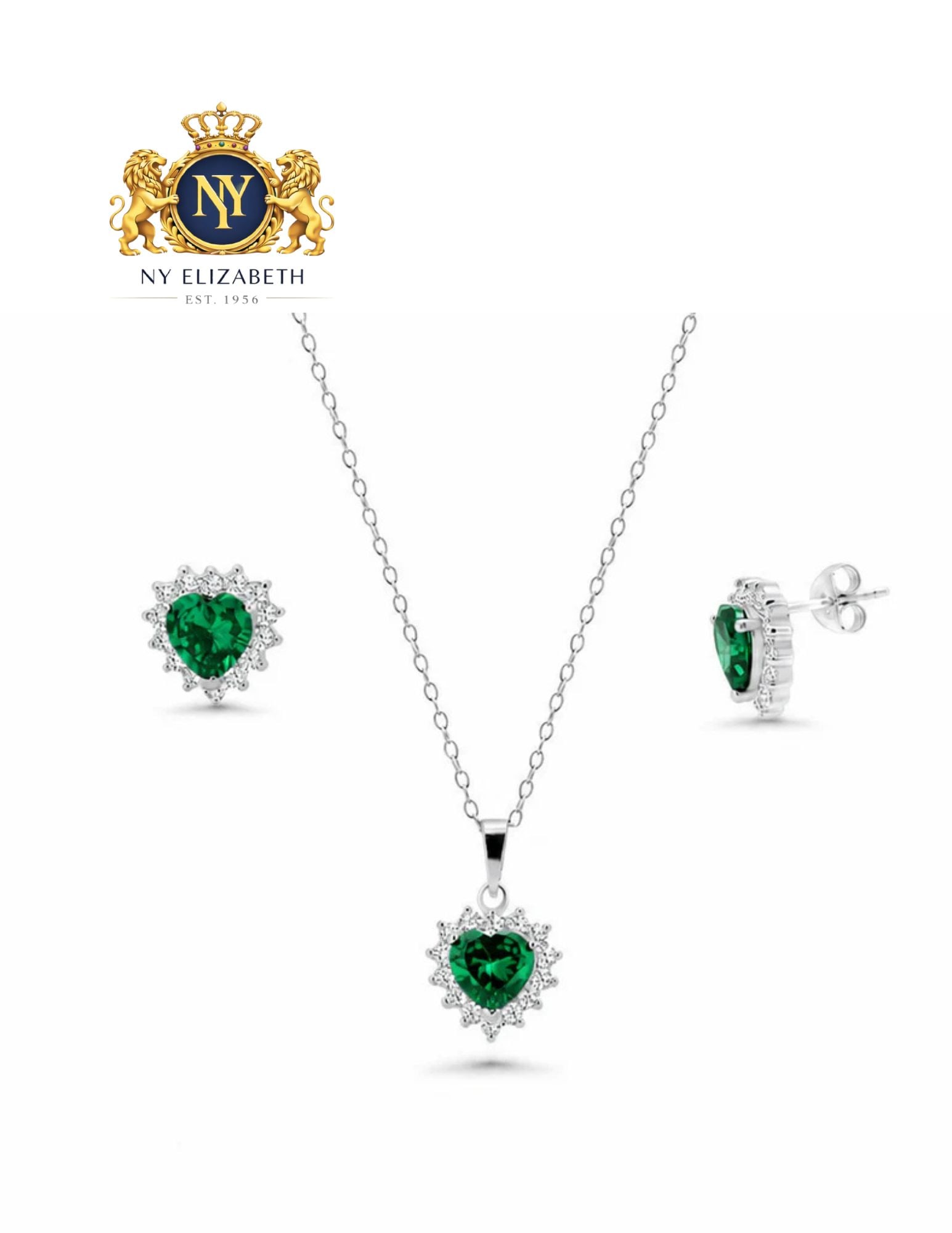 RHODIUM PLATED 925 SILVER BIRTHSTONE EARRING AND NECKLACE SET: Rhodium Plated 925 Silver CZ Birthstone Earring and Necklace Set Metal: 925 Sterling Silver Plating: Nickel Free Rhodium Plated Stone: Clear & Colored Cubic Zirconia Dimensions: Pendant: 11.5mm, Earri