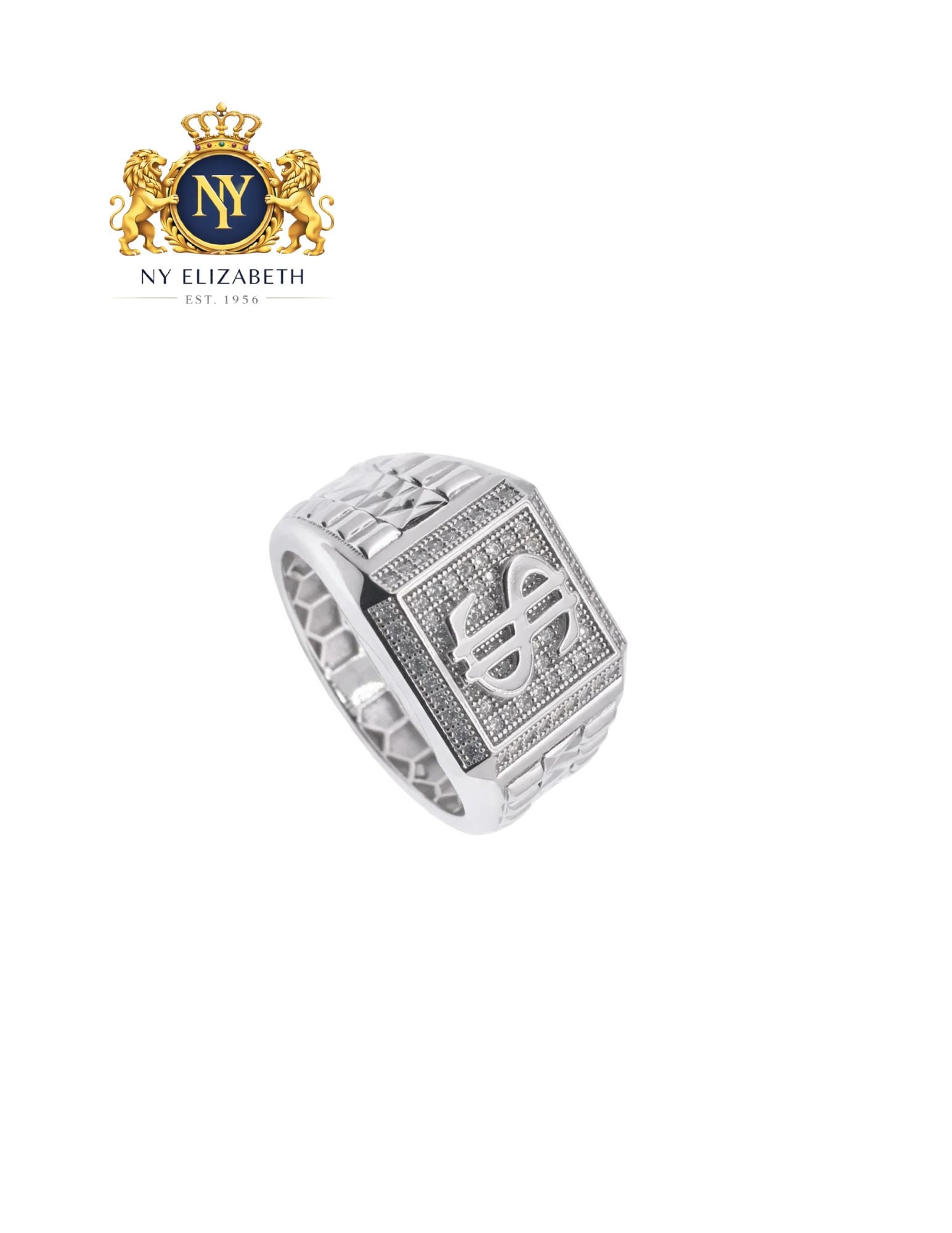 RHODIUM PLATED 925 STERLING SILVER MOISSANITE MEN'S RING: Rhodium Plated 925 Sterling Silver Moissanite Men's Ring Metal: 925 Sterling Silver Plating: Two-Tone Stone: Moissanite Stones Ring Size:: 11 US Accessories: None Notice: When purchasing pre-owned