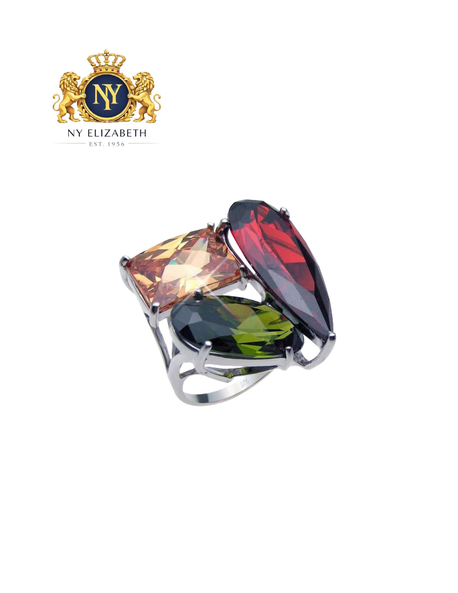 CLEARANCE-SILVER 925 RHODIUM PLATED SHAPED RING: Clearance-Silver 925 Rhodium Plated CZ Shaped Ring Metal: 925 Sterling Silver Plating: Nickel Free Rhodium Plated Stone: cubic zirconia stones Ring Size:: 9 US Accessories: None Notice: When purcha