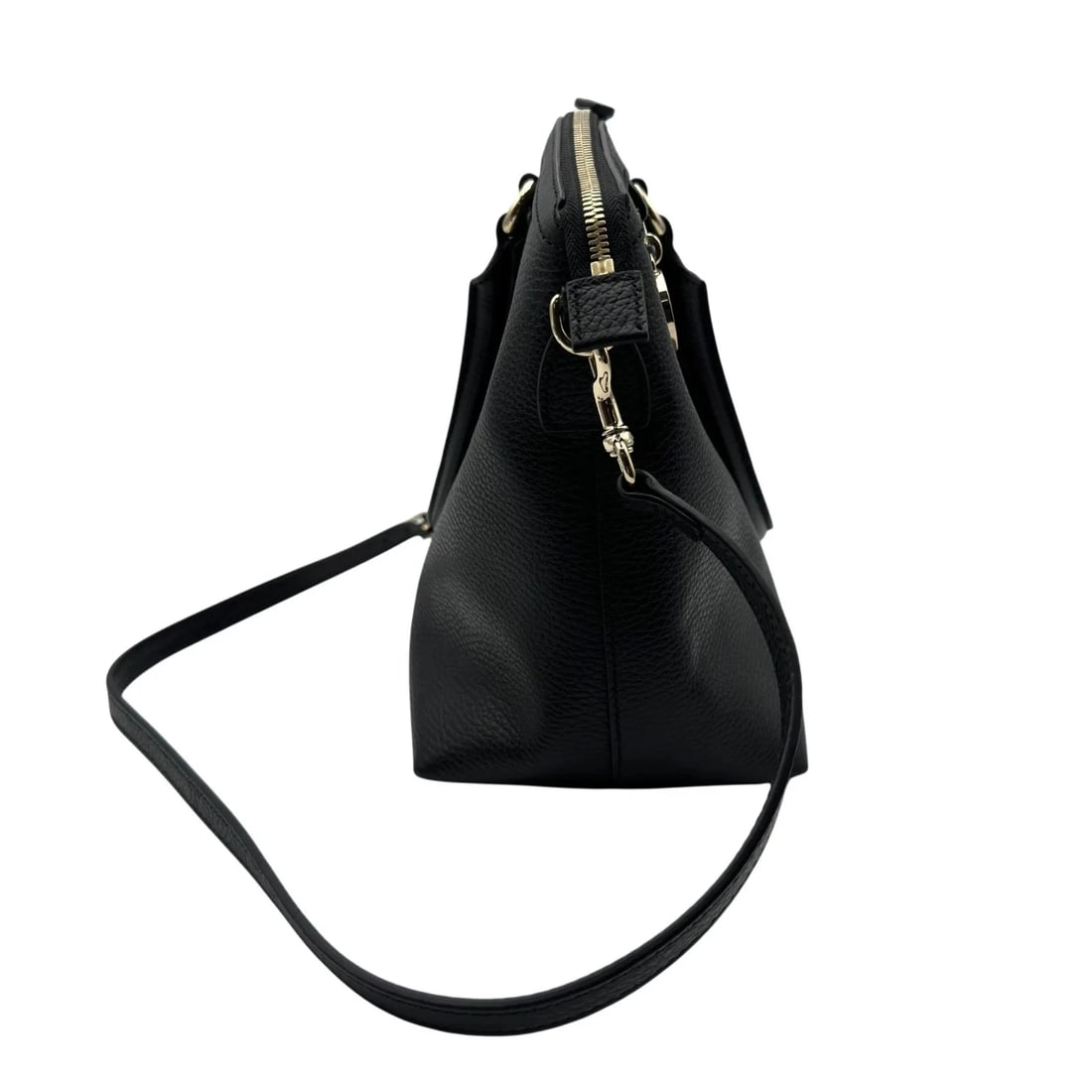 GUCCI INTERLOCKING G BLACK SHOULDER BAG - 3