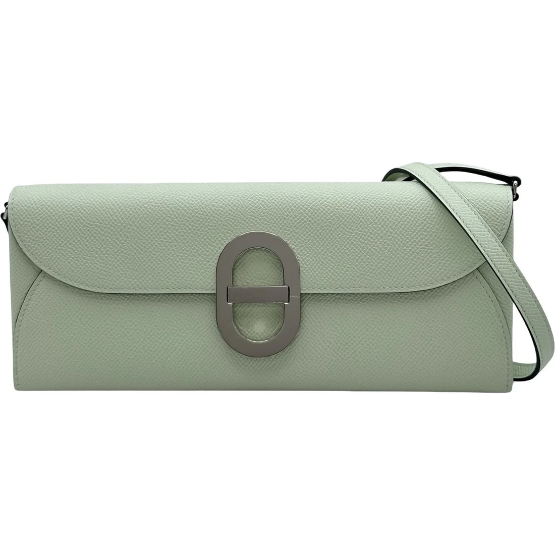 HERMES MAILTON VERT FIZZ SHW EPSOM SHOULDER BAG: HERMES Mailton Vert Fizz SHW Epsom Shoulder Bag Brand: HERMES Type/Style: Shoulder Bag Material: Epson Color: Veil Fizz / SV Hardware Size: W: 24cm / H: 10cm / D: 1.5cm Accessories: None Accessories