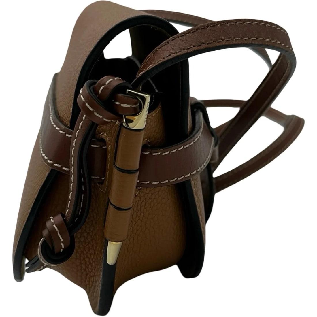 LOEWE GATE MINI BROWN SHOULDER BAG - 4