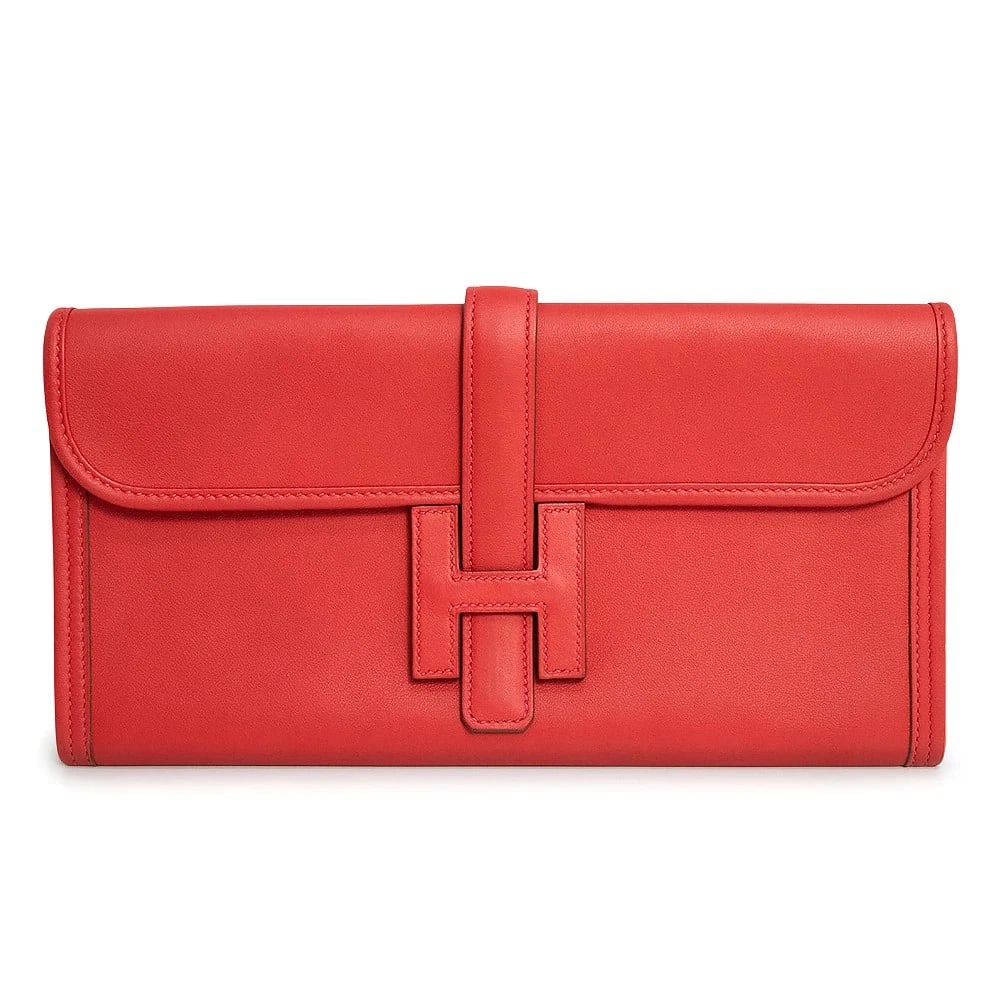 HERMES VEAU SWIFT VERMILION SECOND LEATHER: HERMES Veau Swift Vermilion Second Leather Brand: HERMES Type/Style: Handbag Material: Veau Swift Color: Vermillon Size: W:29cm x H:15cm x D:2cm Accessories: None Accessories Notice: When