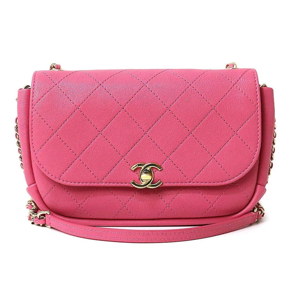 CHANEL CC MARK SINGLE SHOULDER BAG: CHANEL CC Mark Single Shoulder Bag Brand: CHANEL Type/Style: Shoulder Bag Material: Lambskin (Sheepskin) Color: Pink Size: W: 20.5cm x H: 15cm x D: 4.5cm Accessories: None Accessories Notice: When