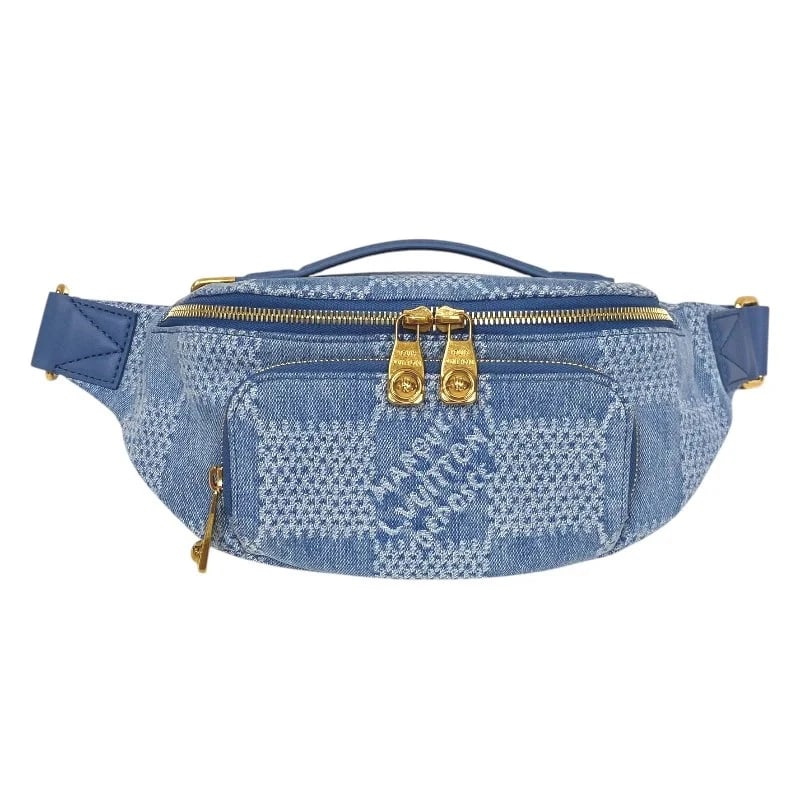 LOUIS VUITTON RUSH BUMBAG DENIM BLUE GHW BODY BAG: LOUIS VUITTON Rush Bumbag Denim Blue GHW Body Bag Brand: LOUIS VUITTON Type/Style: Body Bag Material: Damier Denim 3D Color: Denim Blue / GD Hardware Size: W: 30cm / H: 15cm / D: 8cm Accessories: