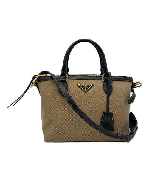 PRADA BAG BEIGE X BLACK HANDBAG: PRADA Bag Beige X Black Handbag Brand: PRADA Type/Style: Handbag Material: None Color: Beige X Black Size: H:15.0cm / W:21.5cm / D:13.5cm Accessories: None Accessories Notice: When purchasing