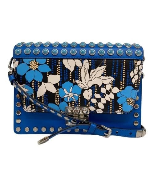 PRADA ELECTRA LAUREL SHOULDER BAG WITH STUDS: PRADA Electra Laurel Shoulder Bag with Studs Brand: PRADA Type/Style: Shoulder Bag Material: None Color: Blue Size: H:17cm / W:24cm / D:5.5cm Accessories: None Accessories Notice: When purchasing