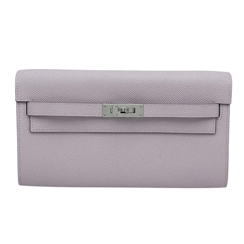 HERMES KELLY TO GO W STAMP MAUVE PALE: Hermes Kelly To Go W Stamp Mauve Pale Brand: HERMES Type/Style: Shoulder Bag Material: Epson Color: Mauve Pale / SV Hardware Size: W: 20.5cm / H: 12cm / D: 3cm Accessories: None Accessories Notice: