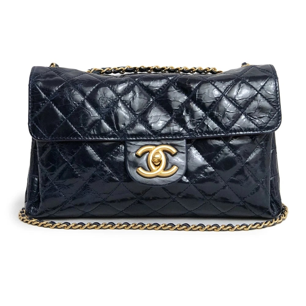 CHANEL COCO MARK MATELASSE SHOULDER BAG: CHANEL Coco Mark Matelasse Shoulder Bag Brand: CHANEL Type/Style: Shoulder Bag Material: Coated Leather Color: Navy Size: W: 24cm x H: 15cm x D: 6cm Accessories: None Accessories Notice: When