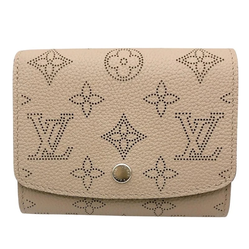 LOUIS VUITTON PORTEFEUILLE IRIS COMPACT: LOUIS VUITTON Portefeuille Iris Compact Brand: LOUIS VUITTON Type/Style: Wallet Material: Mahina Color: Brown Size: W: 12cm / H: 9.8cm / D: 3cm Accessories: None Accessories Notice: When p