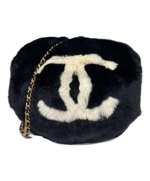 CHANEL RABBIT FUR CHAIN SHOULDER BAG: CHANEL Rabbit Fur Chain Shoulder Bag Brand: CHANEL Type/Style: Shoulder Bag Material: Fur: ??100% Rabbit Color: Black Size: H:25.0cm / W:24.0cm / D:14.0cm Accessories: None Accessories Not