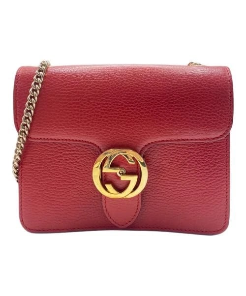 GUCCI INTERLOCKING SHOULDER BAG: GUCCI Interlocking Shoulder Bag Brand: GUCCI Type/Style: Shoulder Bag Material: None Color: Red Size: H:16cm / W:19.5cm / D:3.0cm Accessories: None Accessories Notice: When purchasing pre-owned