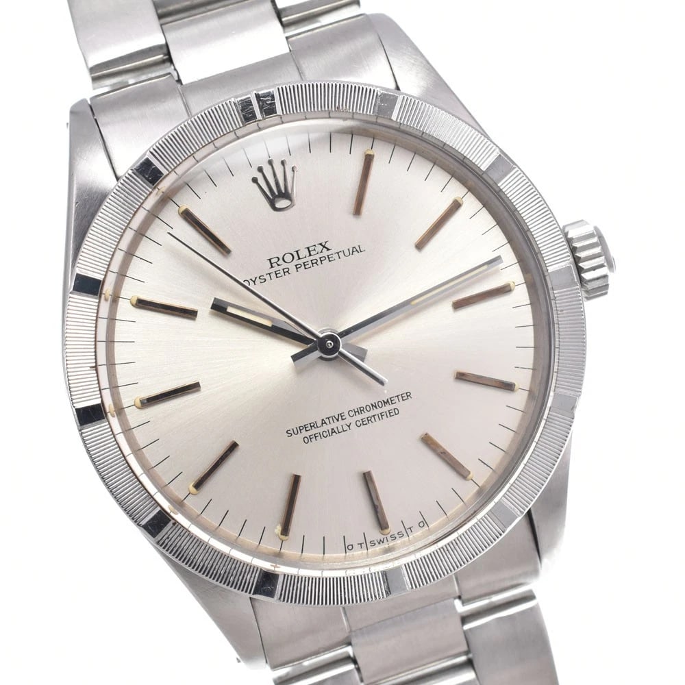 ROLEX OYSTER PERPETUAL SILVER DIAL AUTOMATIC WATCH: Rolex Oyster Perpetual Silver Dial Automatic Watch Brand: ROLEX Type/Style: Wristwatch Material: Band Material Stainless Steel, Case Material Stainless Steel Color: Case Color Silver, Band Color