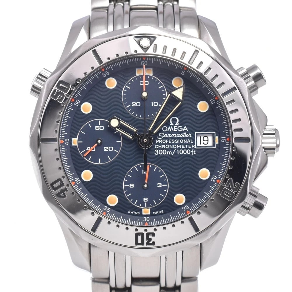 OMEGA SEAMASTER BLUE DIAL AUTOMATIC WATCH: Omega Seamaster Blue Dial Automatic Watch Brand: OMEGA Type/Style: Wristwatch Material: Band Material Stainless Steel, Case Material Stainless Steel Color: Case Color Silver, Band Color Silver, Dial