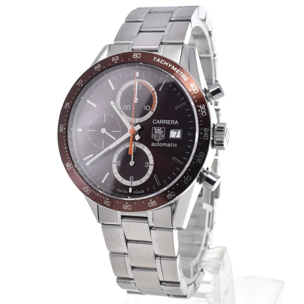 TAG HEUER CARRERA CHRONOGRAPH DATE AUTOMATIC WATCH: Tag Heuer Carrera Chronograph Date Automatic Watch Brand: TAG HEUER Type/Style: Wristwatch Material: Band Material Stainless Steel, Case Material Stainless Steel Color: Case Color Silver, Band Color S