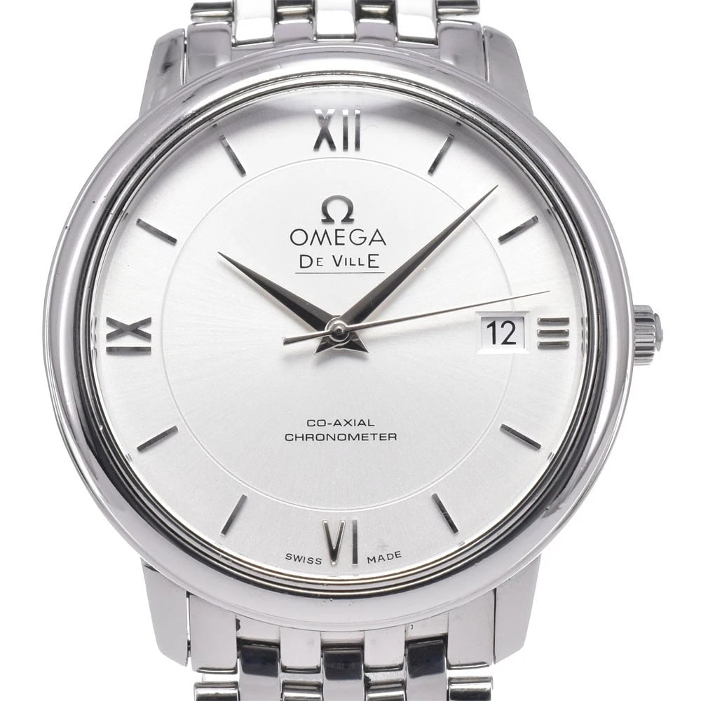 OMEGA DE VILLE SILVER DIAL AUTOMATIC WATCH: Omega De Ville Silver Dial Automatic Watch Brand: OMEGA Type/Style: Wristwatch Material: Band Material Stainless Steel, Case Material Stainless Steel Color: Case Color Silver, Band Color Silver, Dial 
