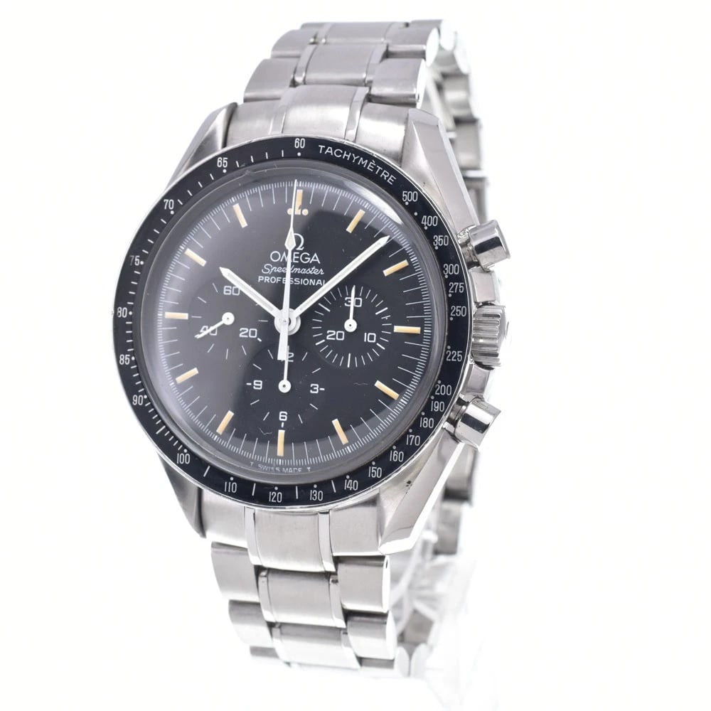 OMEGA SPEEDMASTER PROFESSIONAL WATCH: Omega Speedmaster Professional Watch Brand: OMEGA Type/Style: Wristwatch Material: Band Material Stainless Steel, Case Material Stainless Steel Color: Case Color Silver, Band Color Silver, Dial Color