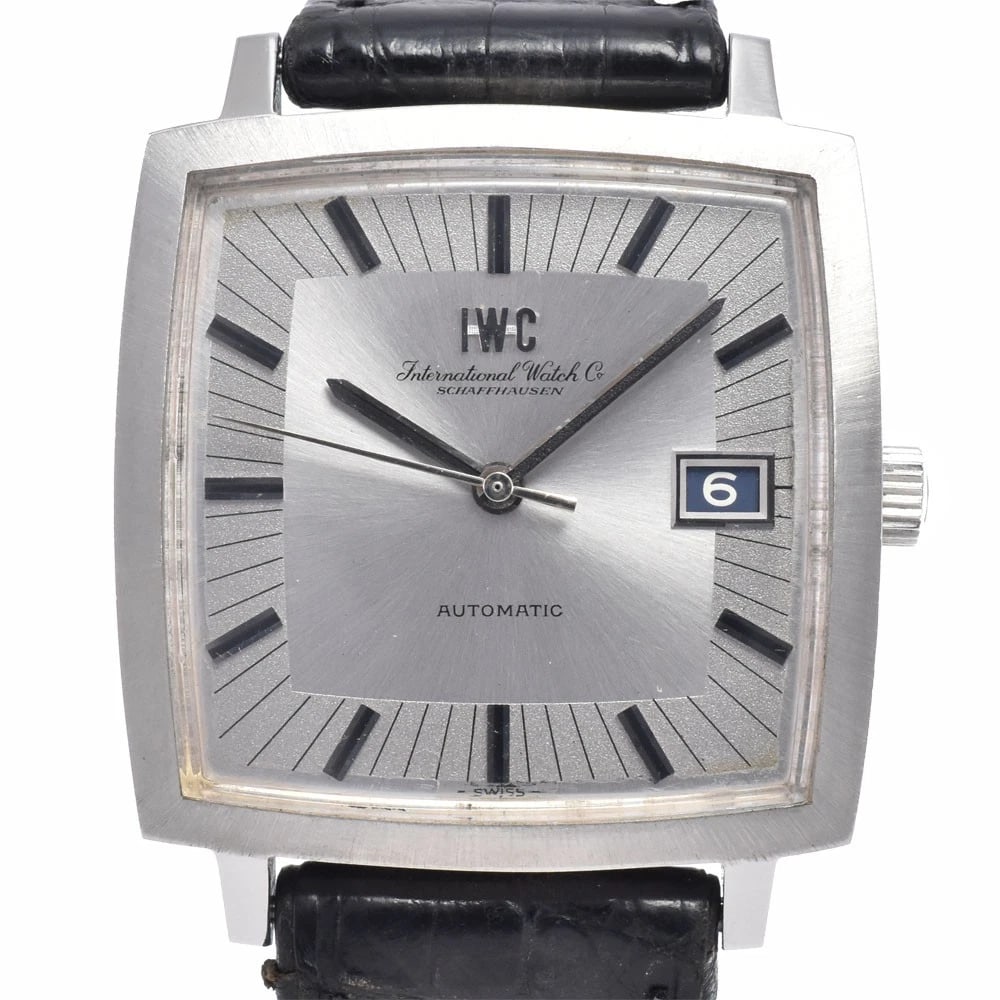IWC SCHAFFHAUSEN SQUARE CASE SILVER DIAL AUTOMATIC WATCH: Iwc Schaffhausen Square Case Silver Dial Automatic Watch Brand: IWC SCHAFFHAUSEN Type/Style: Wristwatch Material: Band Material Stainless Steel, Case Material Stainless Steel Color: Case Color