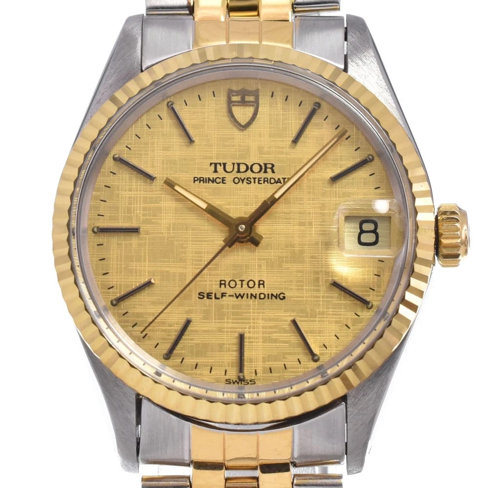 TUDOR PRINCE OYSTER DATE GOLD DIAL AUTOMATIC WATCH: Tudor Prince Oyster Date Gold Dial Automatic Watch Brand: TUDOR Type/Style: Wristwatch Material: Band Material Stainless Steel/YG, Case Material Stainless Steel/YG Color: Case Color Silver / Gold,