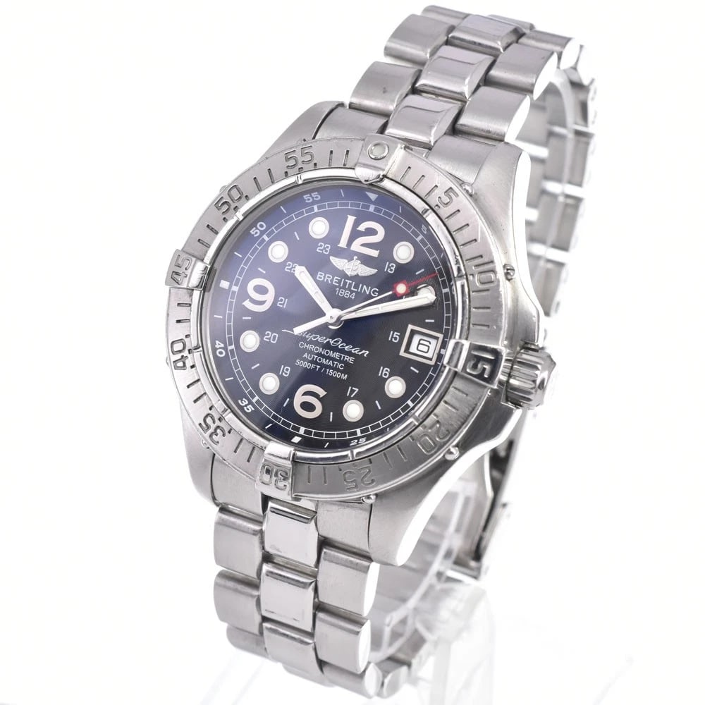 BREITLING SUPER OCEAN STEEL FISH DATE AUTOMATIC WATCH: Breitling Super Ocean Steel Fish Date Automatic Watch Brand: BREITLING Type/Style: Wristwatch Material: Band Material Stainless Steel, Case Material Stainless Steel Color: Case Color Silver, Band