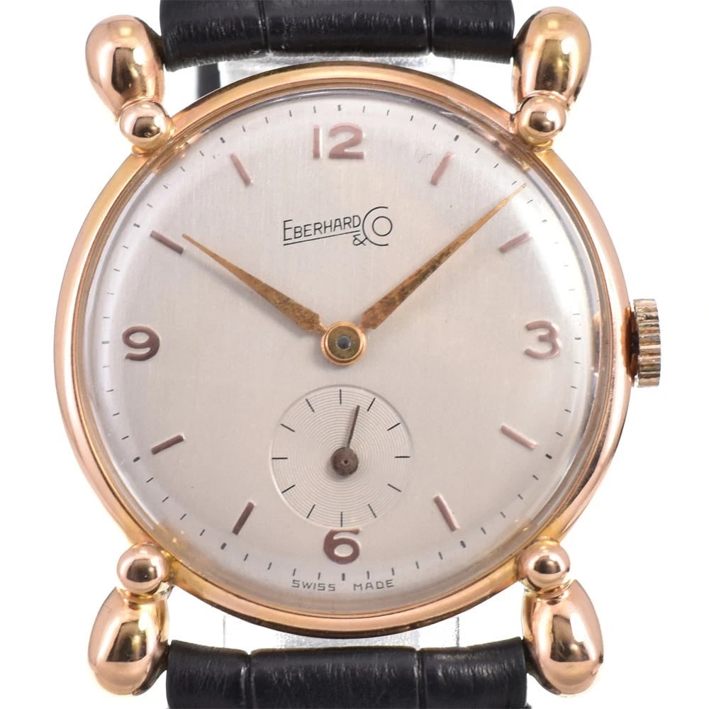 EBERHARD SPHERE DROP SILVER DIAL AUTOMATIC WATCH: Eberhard Sphere Drop Silver Dial Automatic Watch Brand: EBERHARD Type/Style: Wristwatch Material: Band Material leather, Case Material K18RG Color: Case Color Red Gold, Band Color black, Dial Color Si