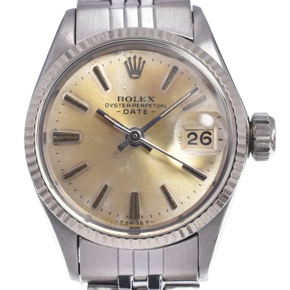 ROLEX OYSTER PERPETUAL DATE LONG MEMORY LADIES WATCH: Rolex Oyster Perpetual Date Long Memory Ladies Watch Brand: ROLEX Type/Style: Wristwatch Material: Band Material Stainless Steel, Case Material Stainless Steel/K18WG Color: Case Color Silver, Band