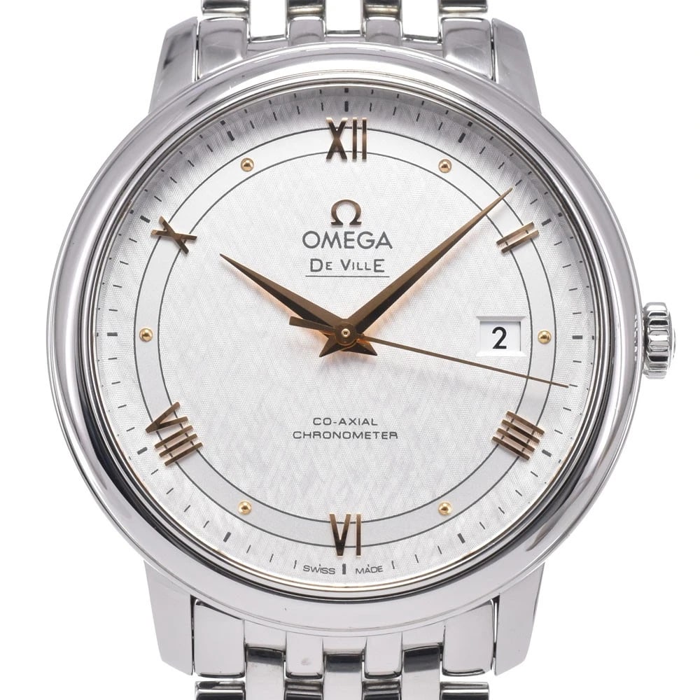 OMEGA DEVIL PRESTIGE CO-AXIAL AUTOMATIC WATCH: Omega Devil Prestige Co-Axial Automatic Watch Brand: OMEGA Type/Style: Wristwatch Material: Band Material Stainless Steel, Case Material Stainless Steel Color: Case Color Silver, Band Color Silver, Di