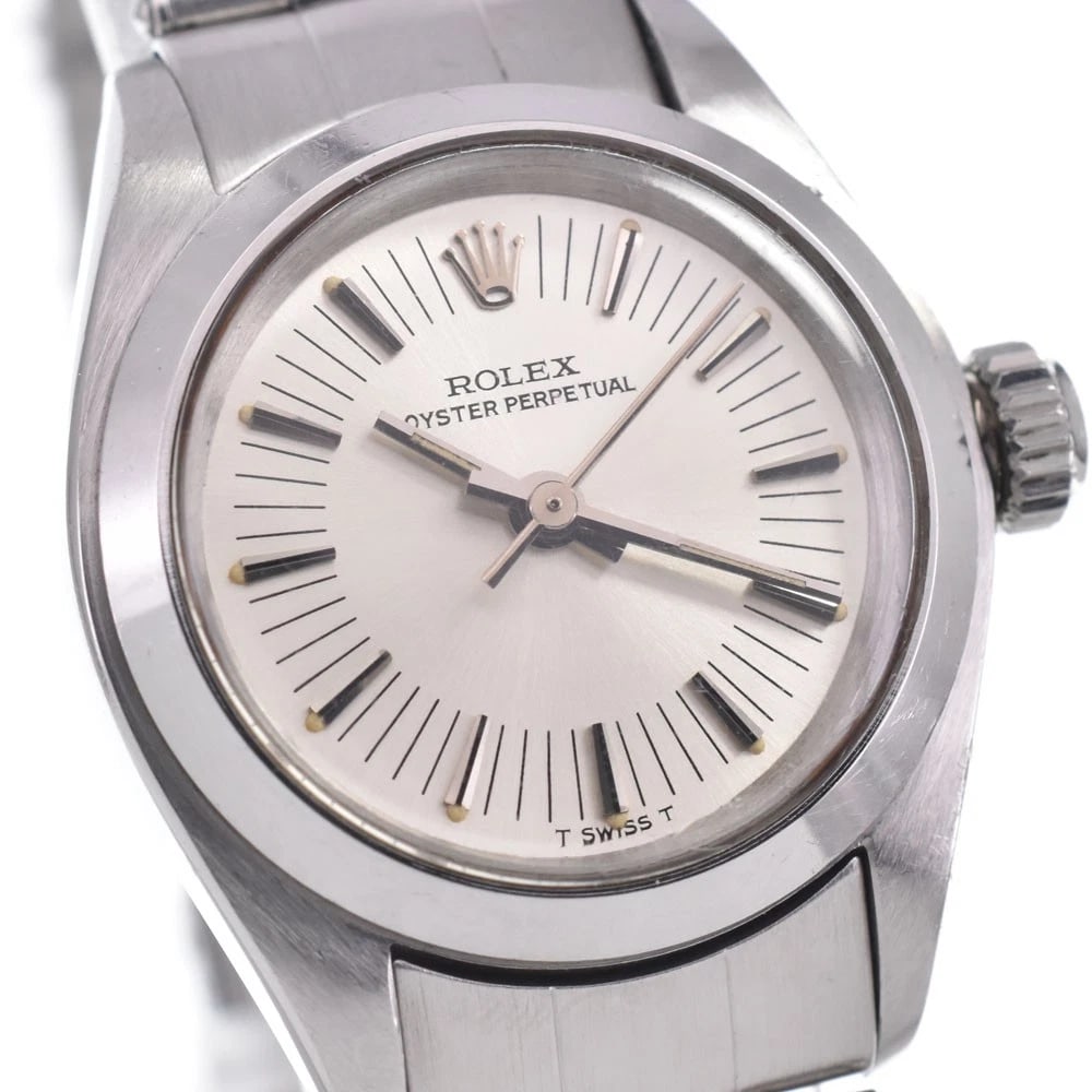 ROLEX OYSTER PERPETUAL AUTOMATIC LADIES WATCH: Rolex Oyster Perpetual Automatic Ladies Watch Brand: ROLEX Type/Style: Wristwatch Material: Band Material Stainless Steel, Case Material Stainless Steel Color: Case Color Silver, Band Color Silver, Di