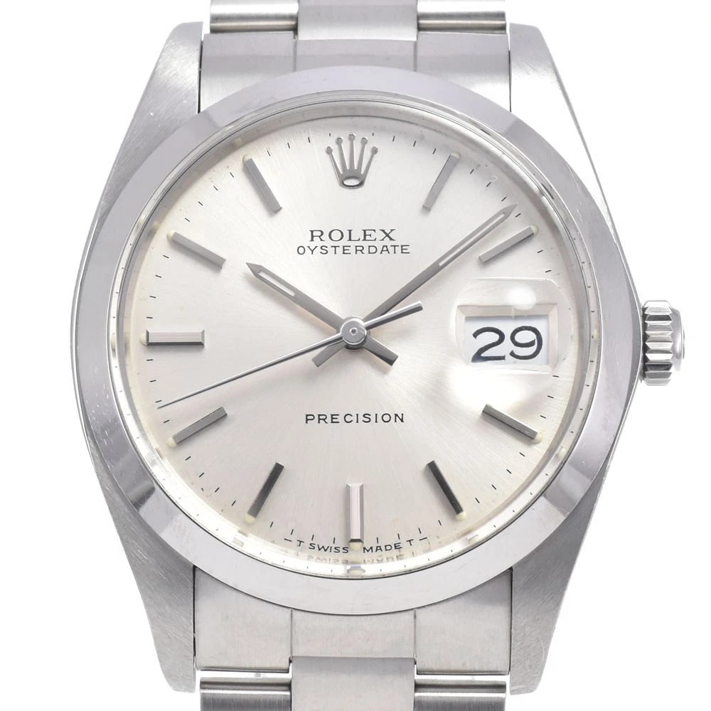 ROLEX OYSTER DATE PRECISION HAND WINDING WATCH: Rolex Oyster Date Precision Hand Winding Watch Brand: ROLEX Type/Style: Wristwatch Material: Band Material Stainless Steel, Case Material Stainless Steel Color: Case Color Silver, Band Color Silver,