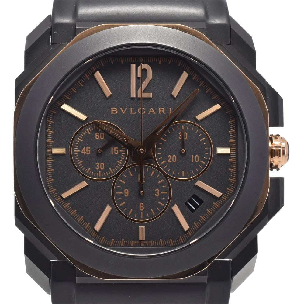 BVLGARI OCTO ORIGINALE ULTRA NERO AUTOMATIC WATCH: Bvlgari Octo Originale Ultra Nero Automatic Watch Brand: BVLGARI Type/Style: Wristwatch Material: Band Material rubber, Case Material Stainless Steel Color: Case Color black, Band Color black, Dial Co
