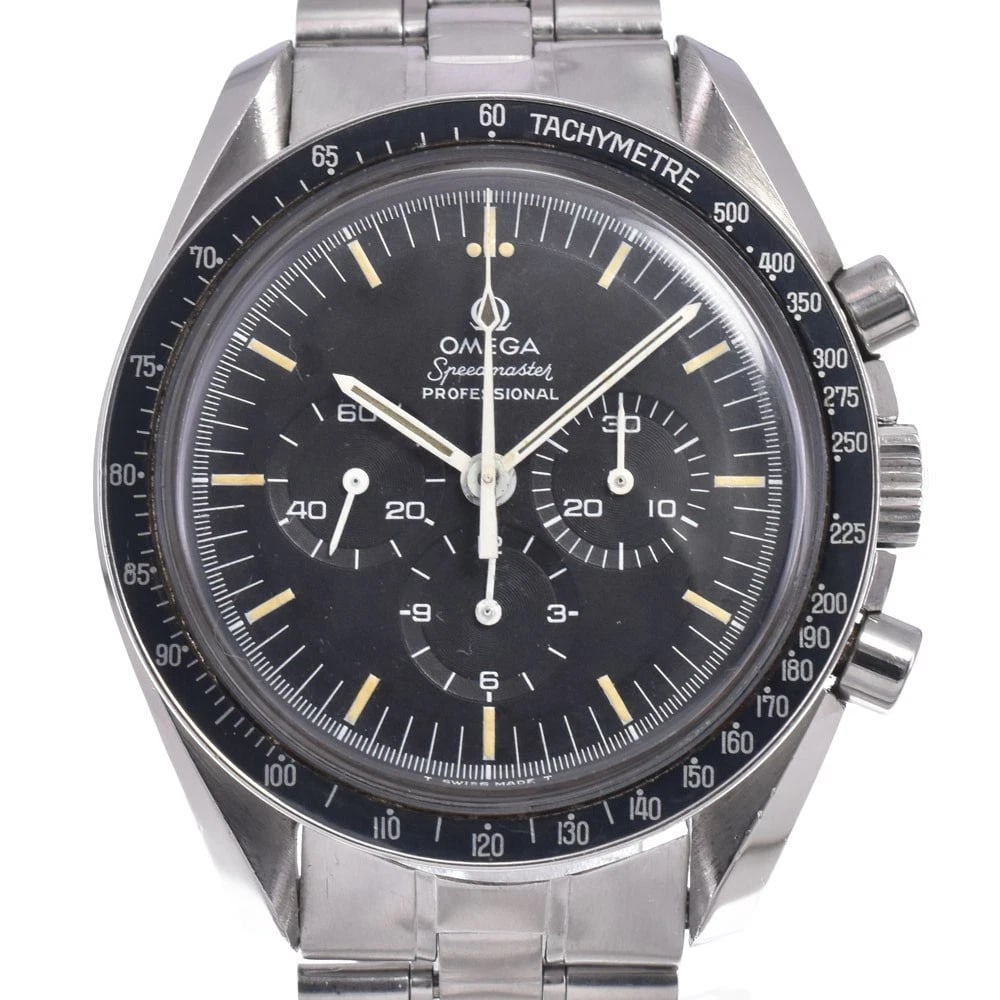OMEGA SPEEDMASTER PROFESSIONAL WATCH: Omega Speedmaster Professional Watch Brand: OMEGA Type/Style: Wristwatch Material: Band Material Stainless Steel, Case Material Stainless Steel Color: Case Color Silver, Band Color Silver, Dial Color